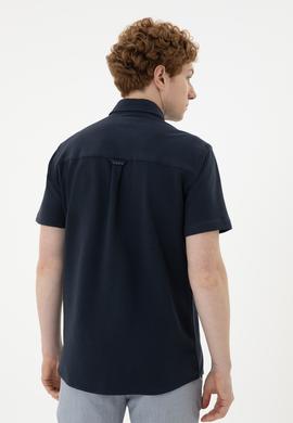 Erkek Lacivert Kısa Kollu Gömlek - 50283788007