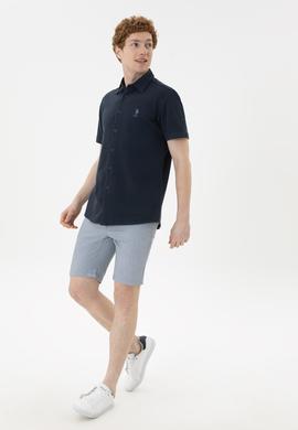 Erkek Lacivert Kısa Kollu Gömlek - 50283788007