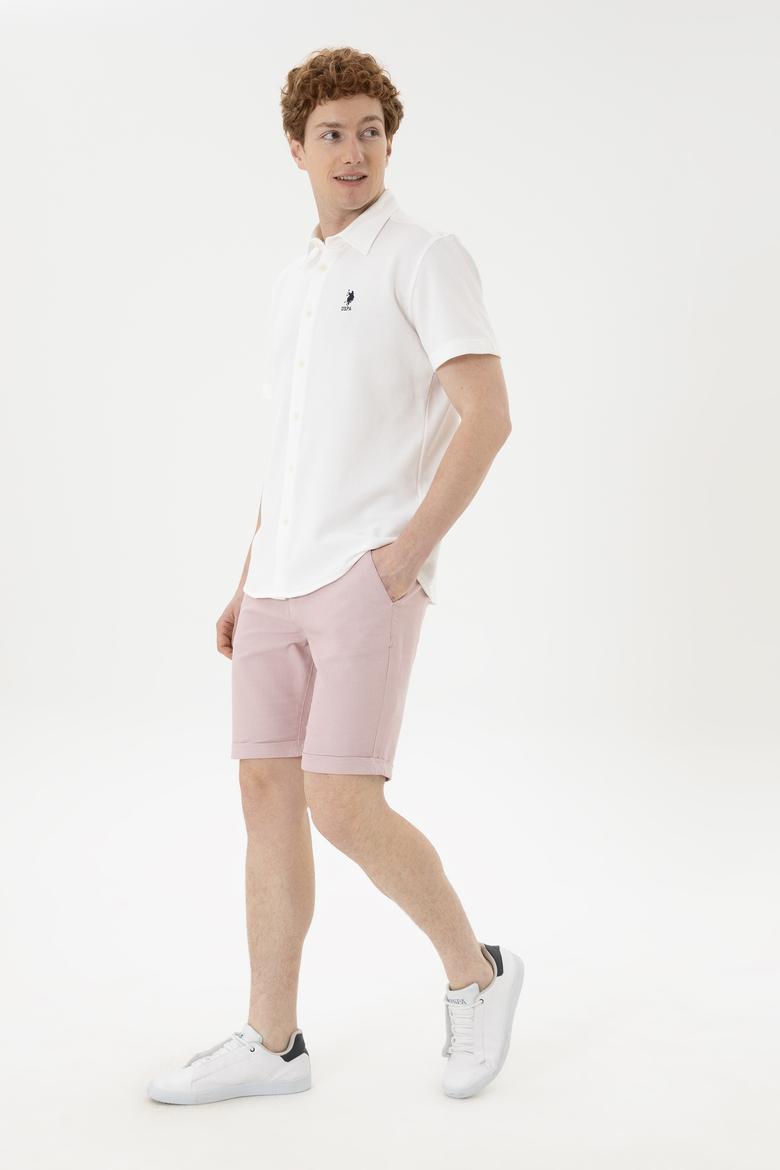 Erkek Ekru Kısa Kollu Gömlek - 50283788013