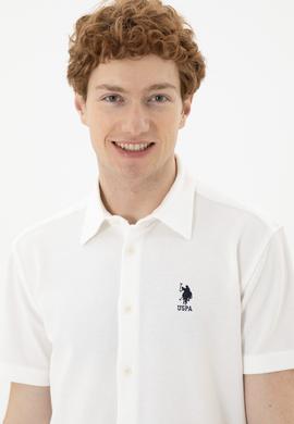 Erkek Ekru Kısa Kollu Gömlek - 50283788013