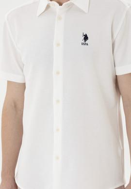 Erkek Ekru Kısa Kollu Gömlek - 50283788013