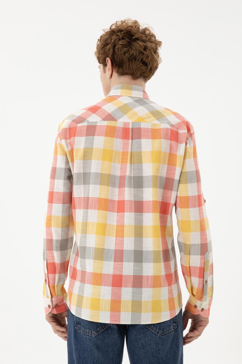 Erkek Kırmızı Kareli Gömlek - 50284515024