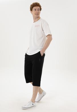 Erkek Siyah Örme Şort - 50279640026