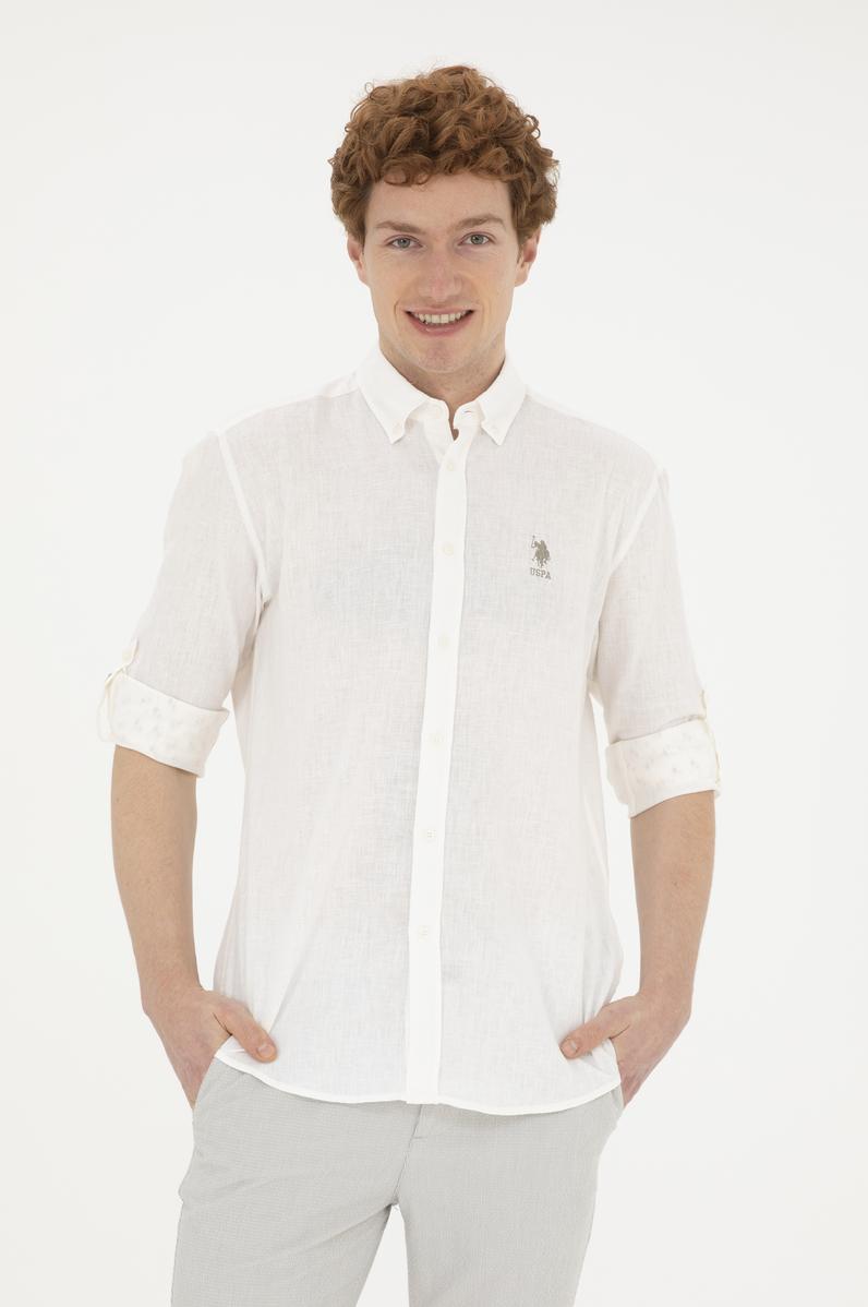 Erkek Haki Uzun Kollu Gömlek