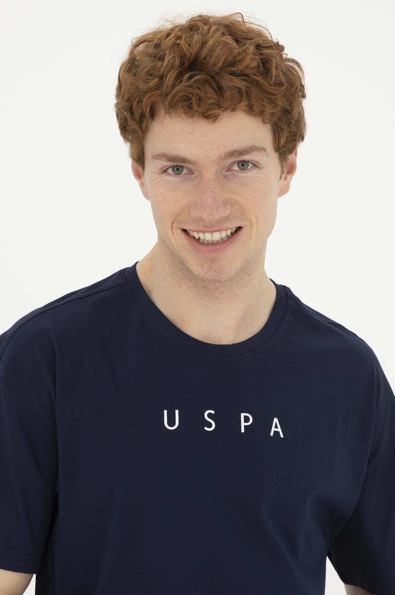 Erkek Comfort Fit Bisiklet Yaka Lacivert Tişört