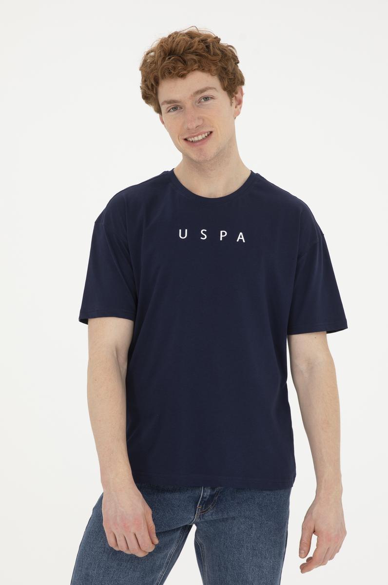 Erkek Comfort Fit Bisiklet Yaka Lacivert Tişört