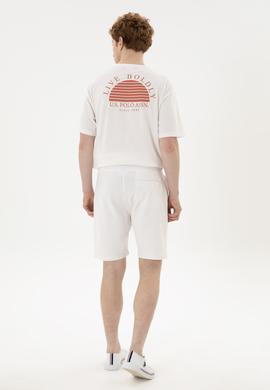 Erkek Ekru Örme Şort - 50279636016