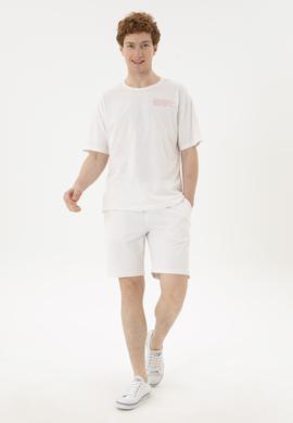 Erkek Ekru Örme Şort - 50279636016