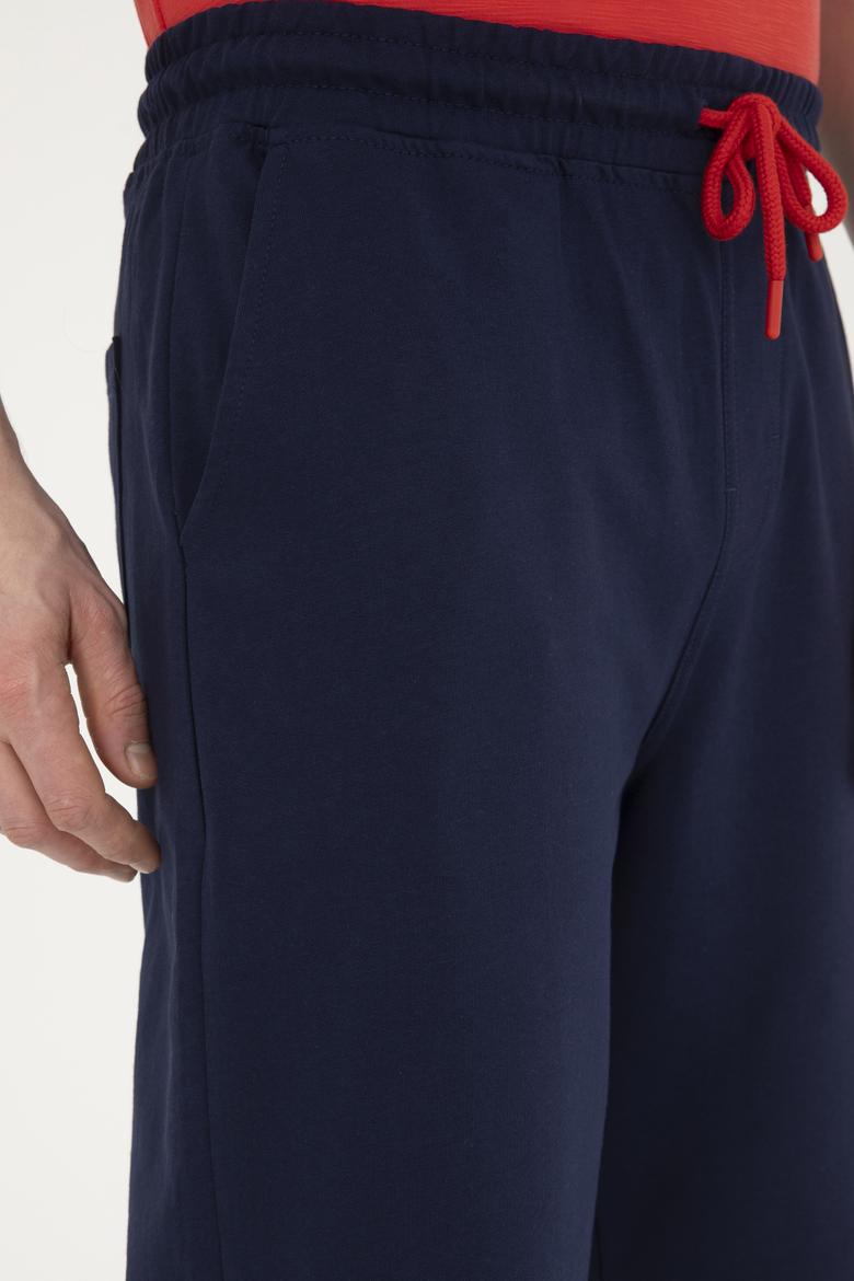 Erkek Lacivert Örme Şort - 50279640001