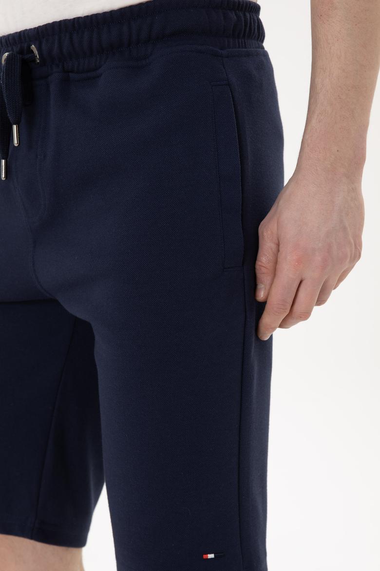 Erkek Lacivert Örme Şort - 50282240029