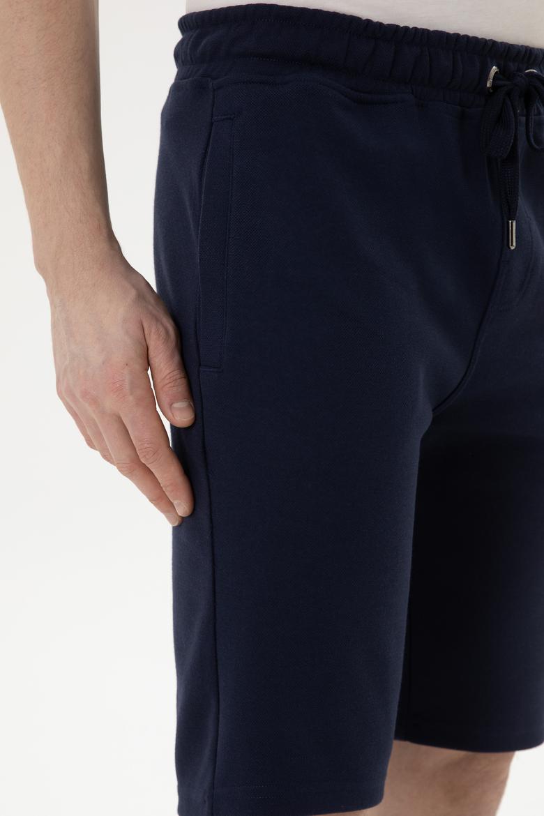 Erkek Lacivert Örme Şort - 50282240029