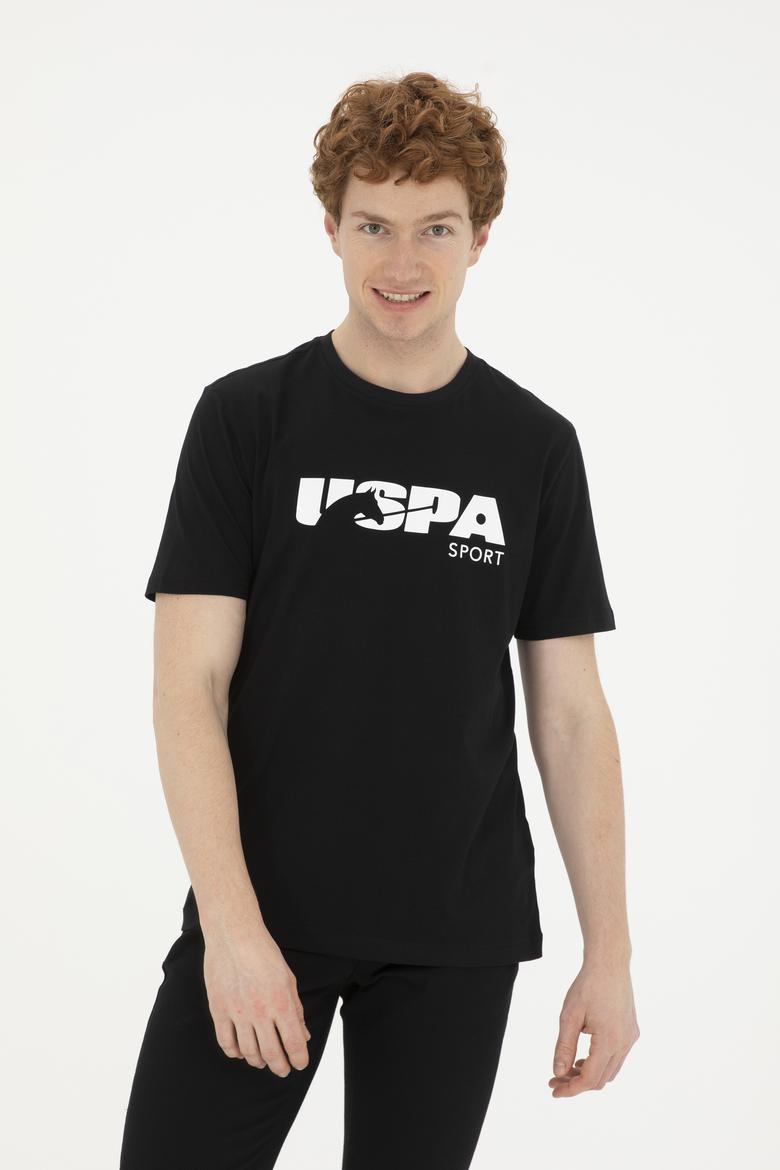 Erkek Regular Fit Bisiklet Yaka Siyah Tişört - 50281841041