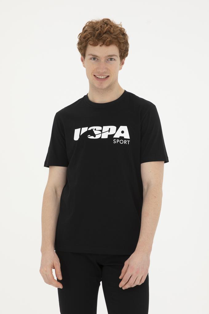 Erkek Regular Fit Bisiklet Yaka Siyah Tişört