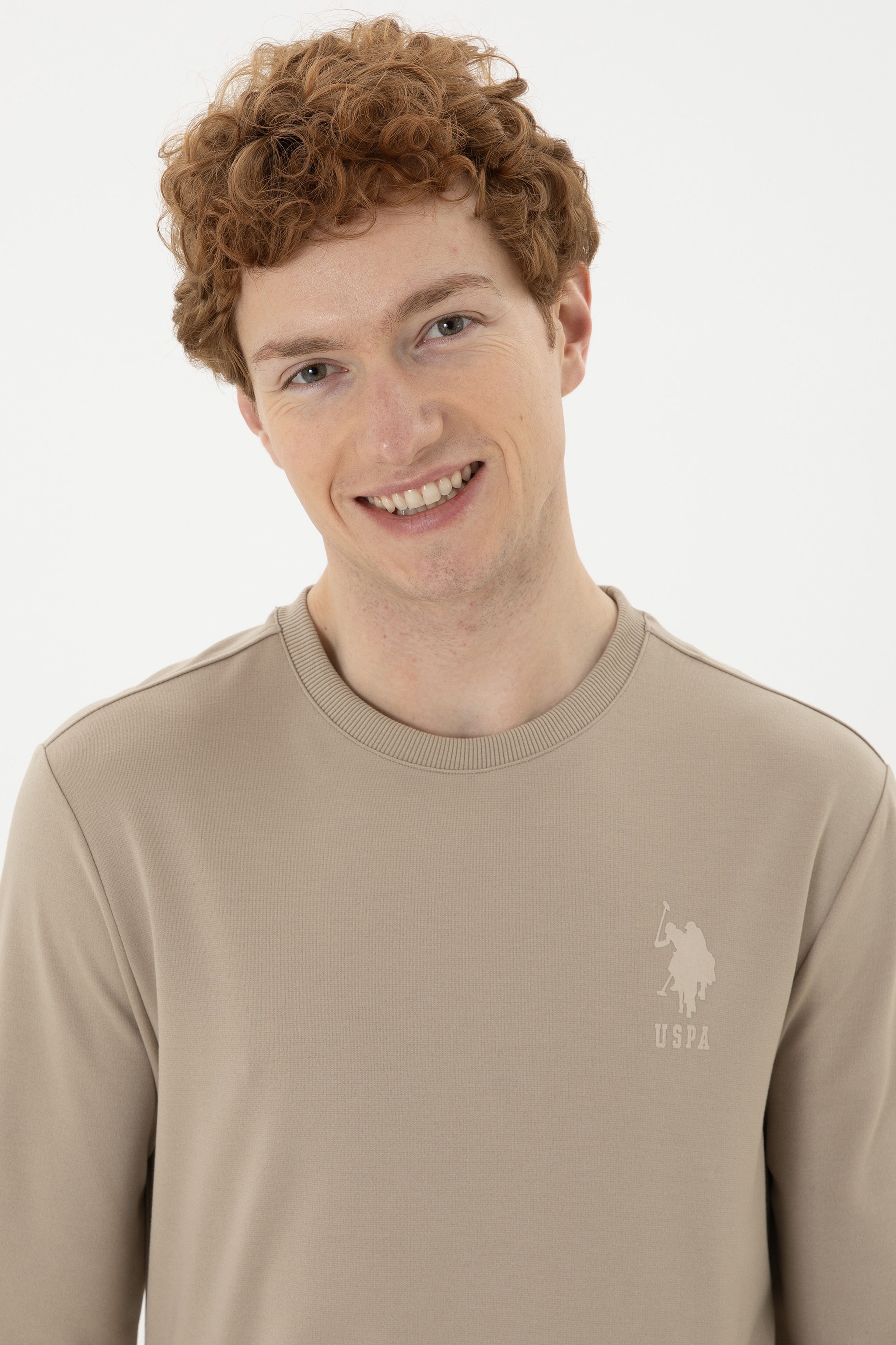 Erkek Açık Haki Sweatshirt - Image 2