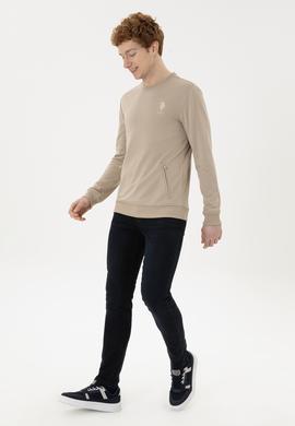 Erkek Açık Haki Sweatshirt - 50281048011