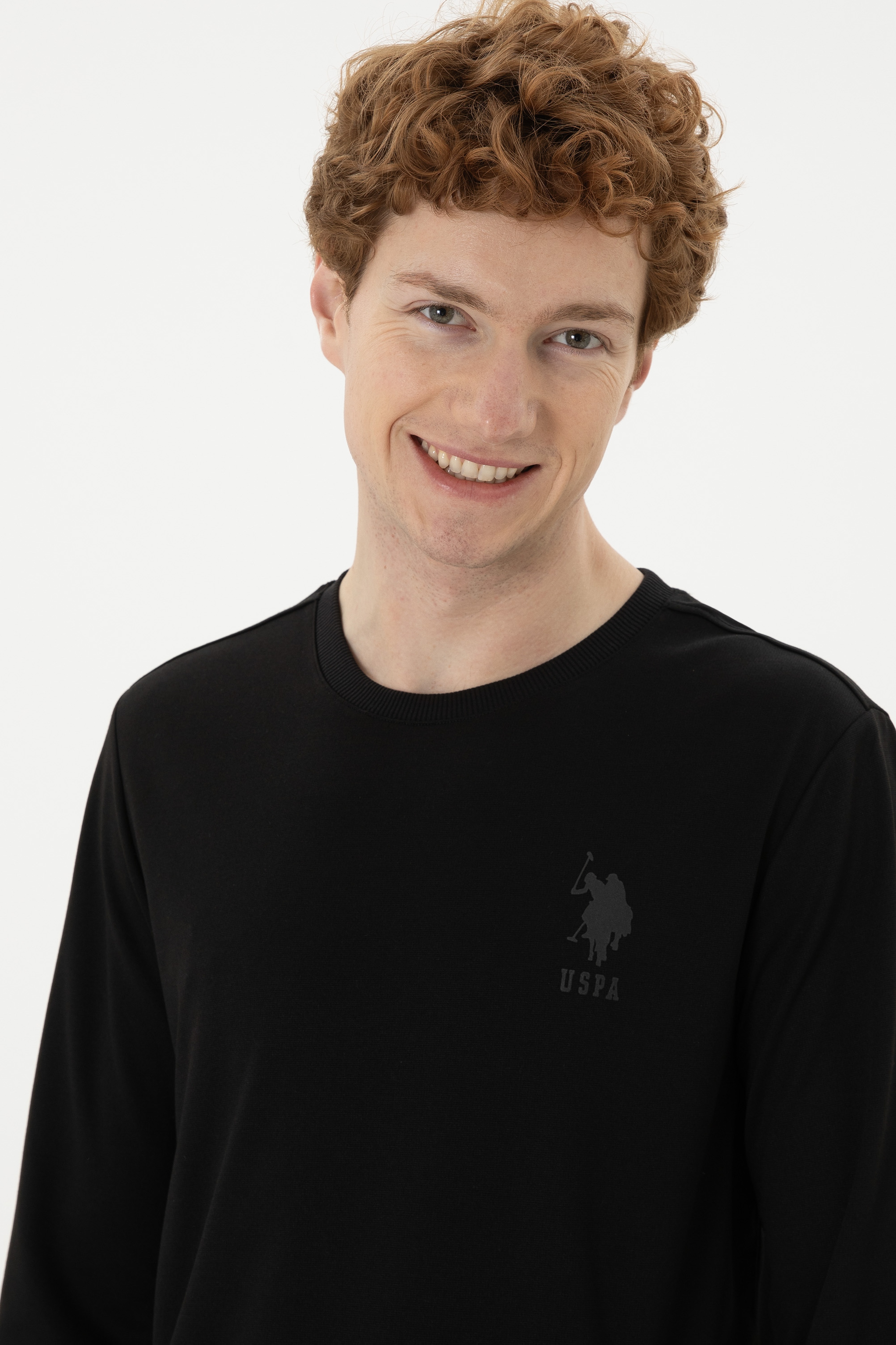 Erkek Siyah Sweatshirt - Image 2