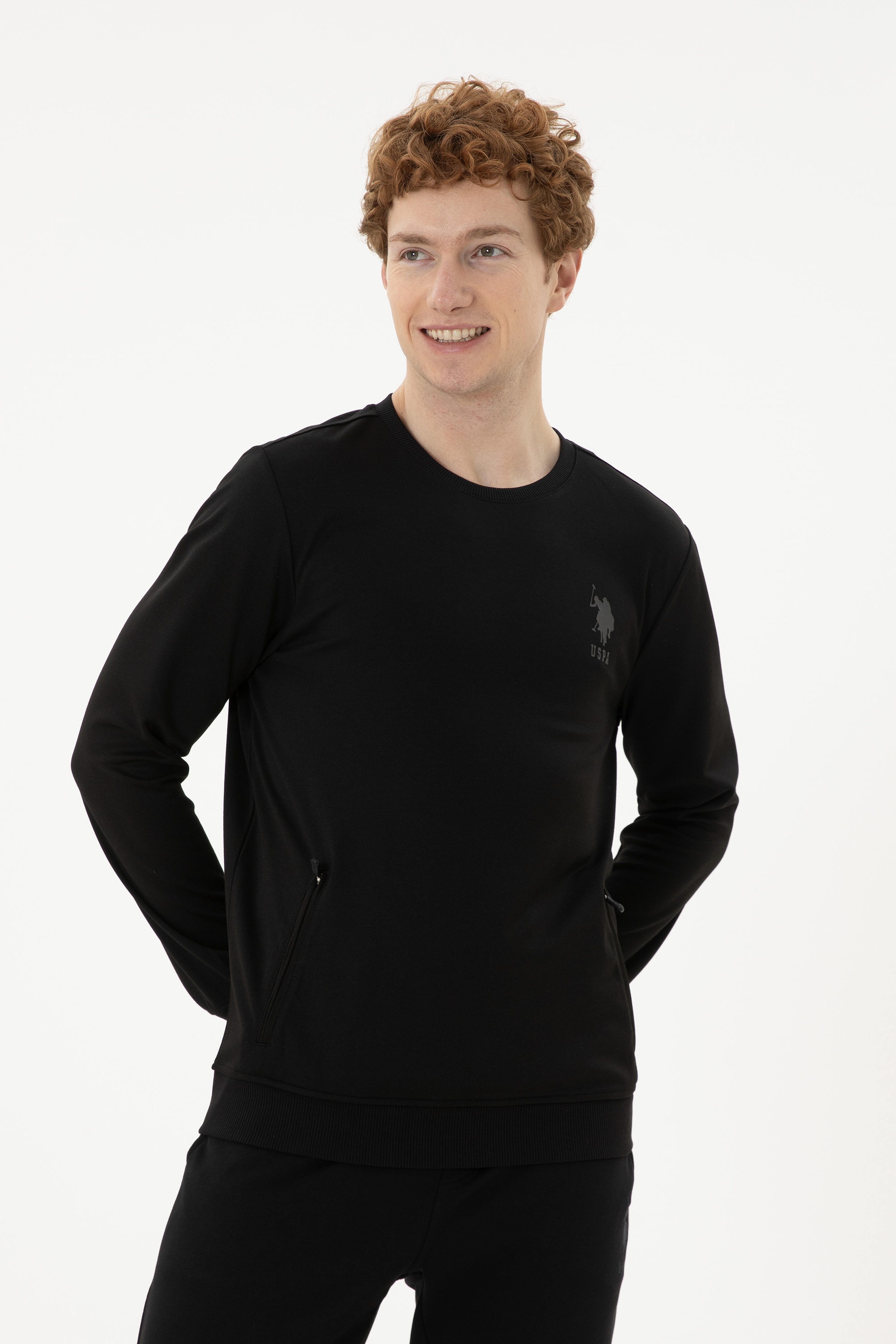 Erkek Siyah Sweatshirt - Image 3