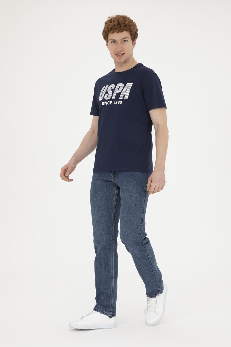 Erkek Regular Fit Bisiklet Yaka Lacivert Tişört - 50282027011