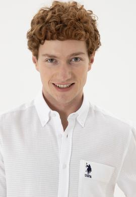 Erkek Beyaz Kısa Kollu Gömlek - 50282807016