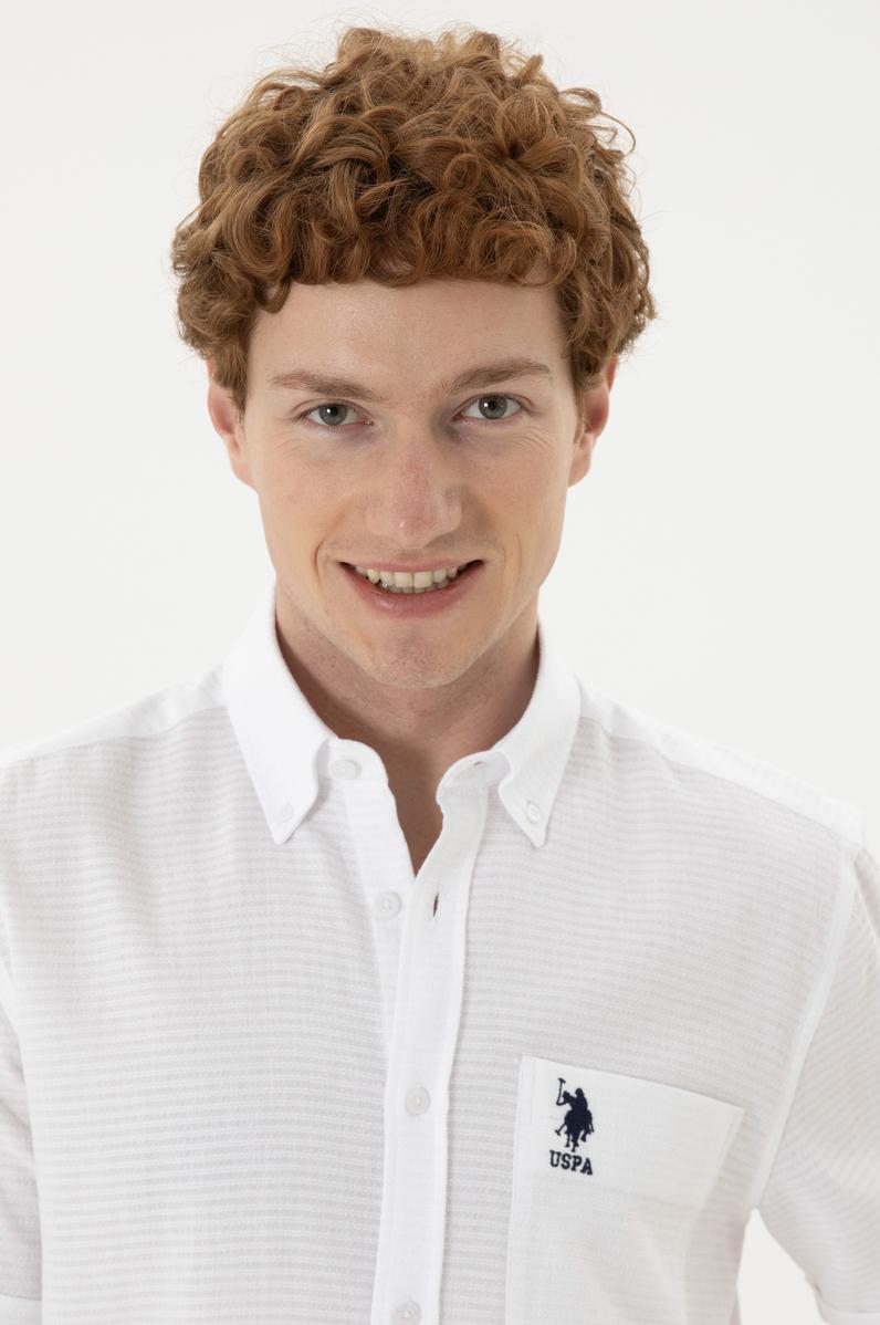 Erkek Beyaz Kısa Kollu Gömlek