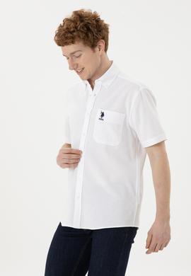 Erkek Beyaz Kısa Kollu Gömlek - 50282807016