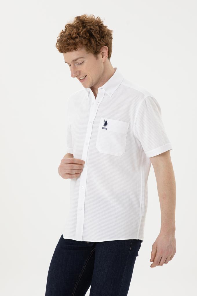Erkek Beyaz Kısa Kollu Gömlek