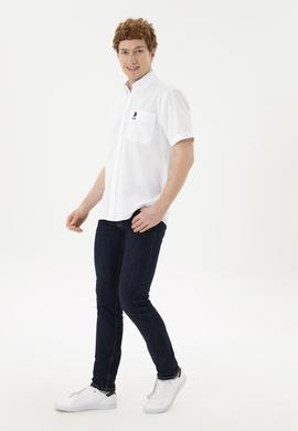 Erkek Beyaz Kısa Kollu Gömlek - 50282807016