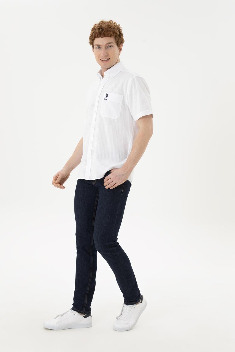 Erkek Beyaz Kısa Kollu Gömlek - 50282807016