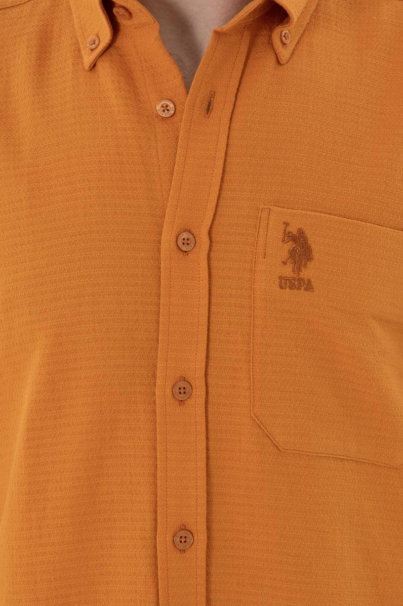 Erkek Kiremit Kısa Kollu Gömlek