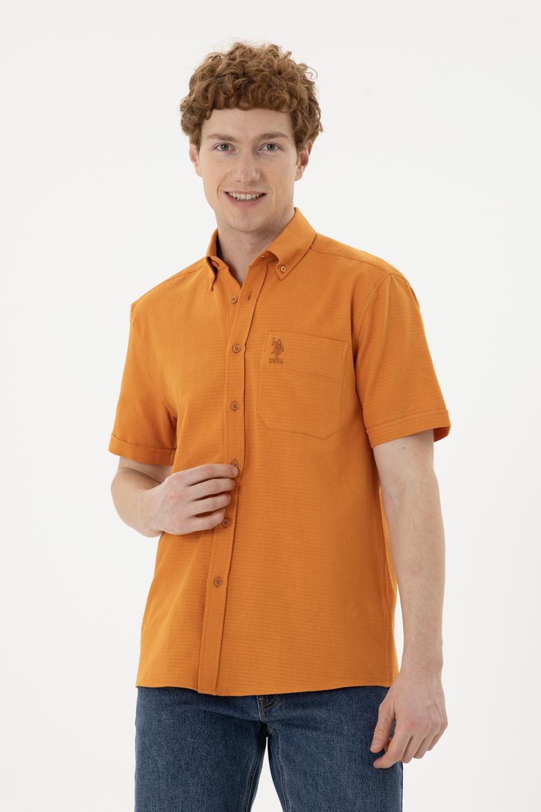 Erkek Kiremit Kısa Kollu Gömlek