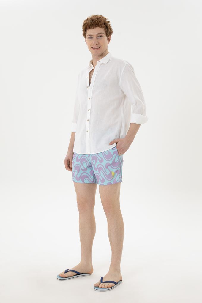 Erkek Su Yeşili Deniz Şortu