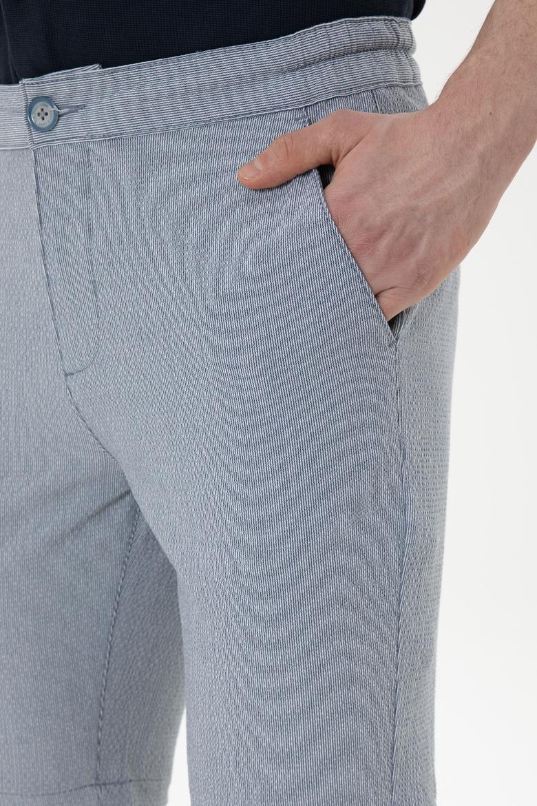 Erkek Mavi Dokuma Şort - 50283923015