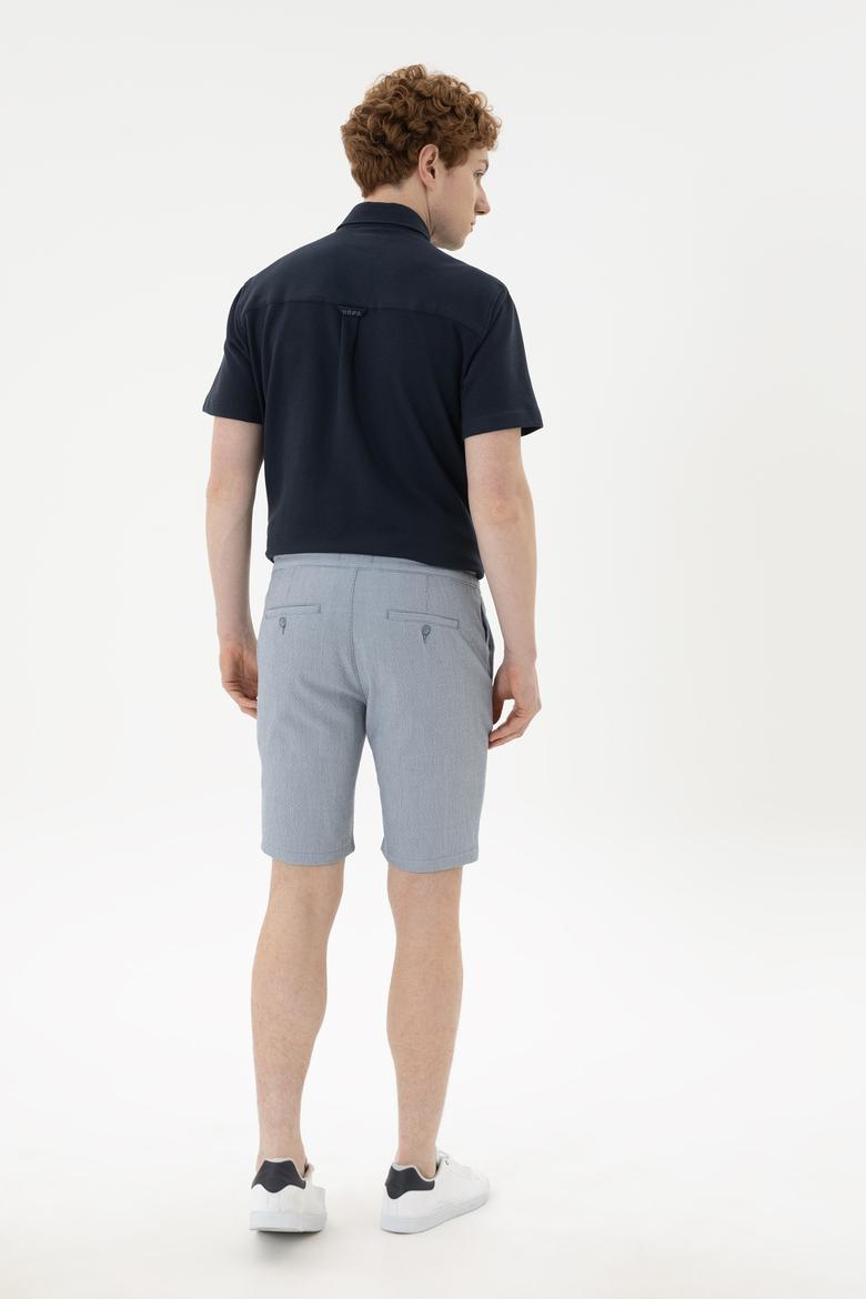 Erkek Mavi Dokuma Şort - 50283923015