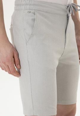 Erkek Gri Dokuma Şort - 50283923041