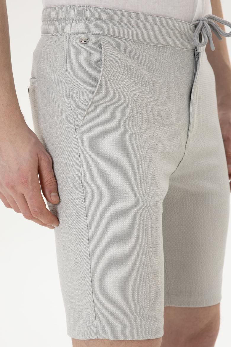 Erkek Gri Dokuma Şort - 50283923041