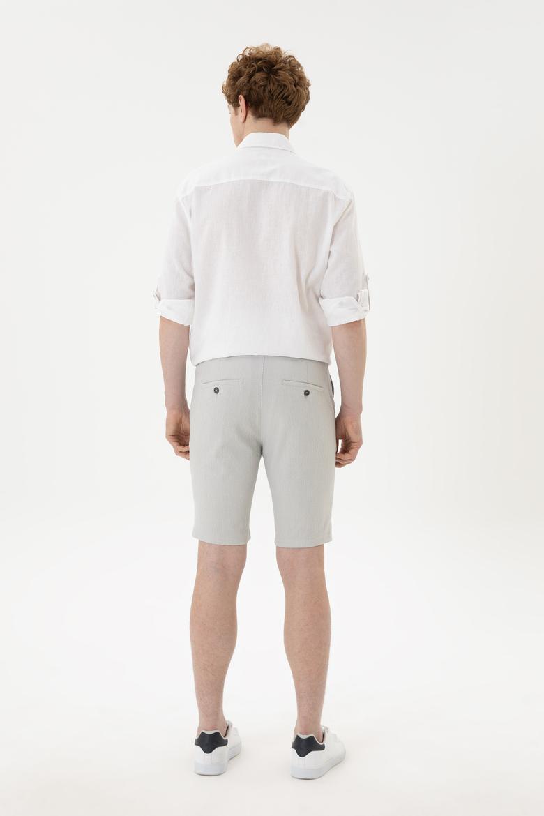 Erkek Gri Dokuma Şort - 50283923041