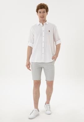 Erkek Gri Dokuma Şort - 50283923041