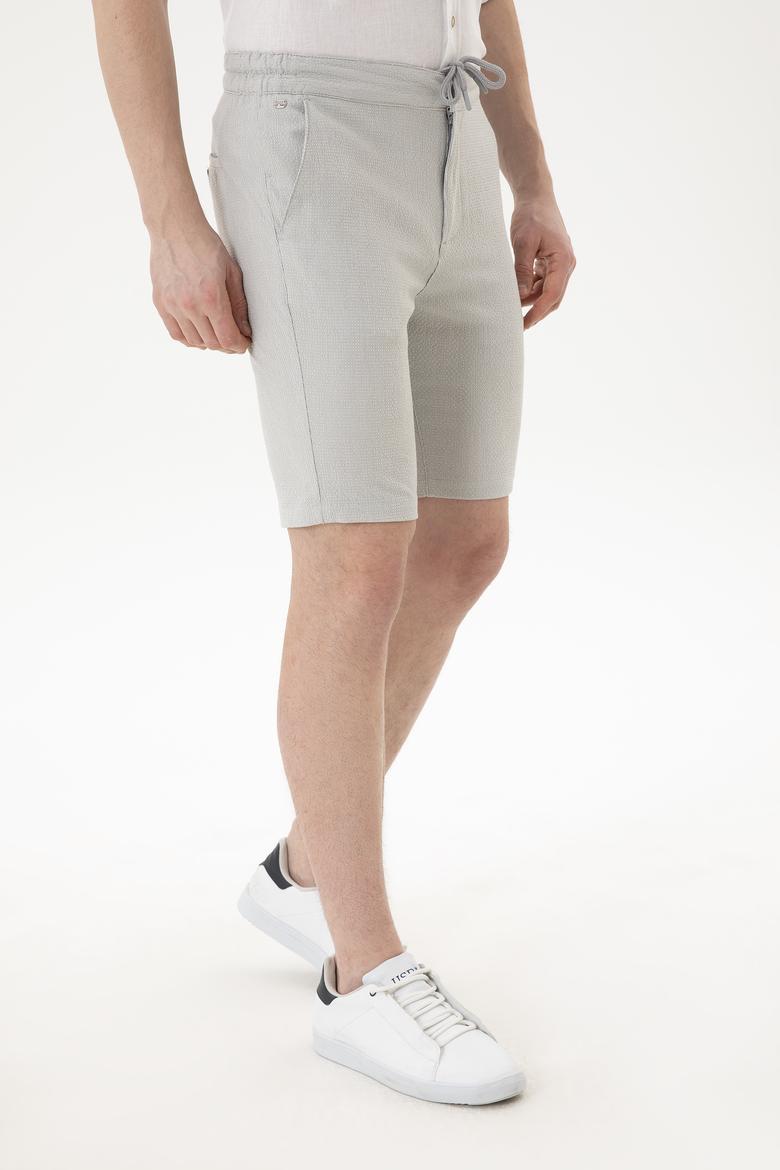 Erkek Gri Dokuma Şort - 50283923041