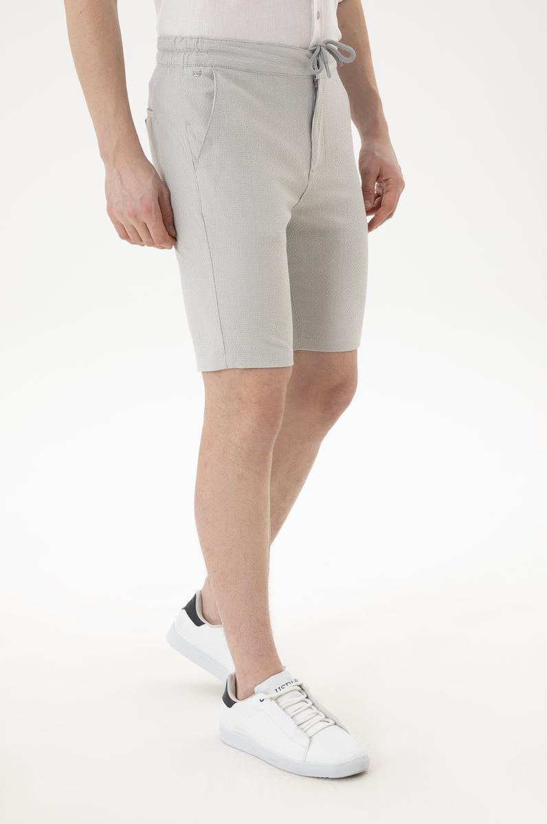 Erkek Gri Dokuma Şort