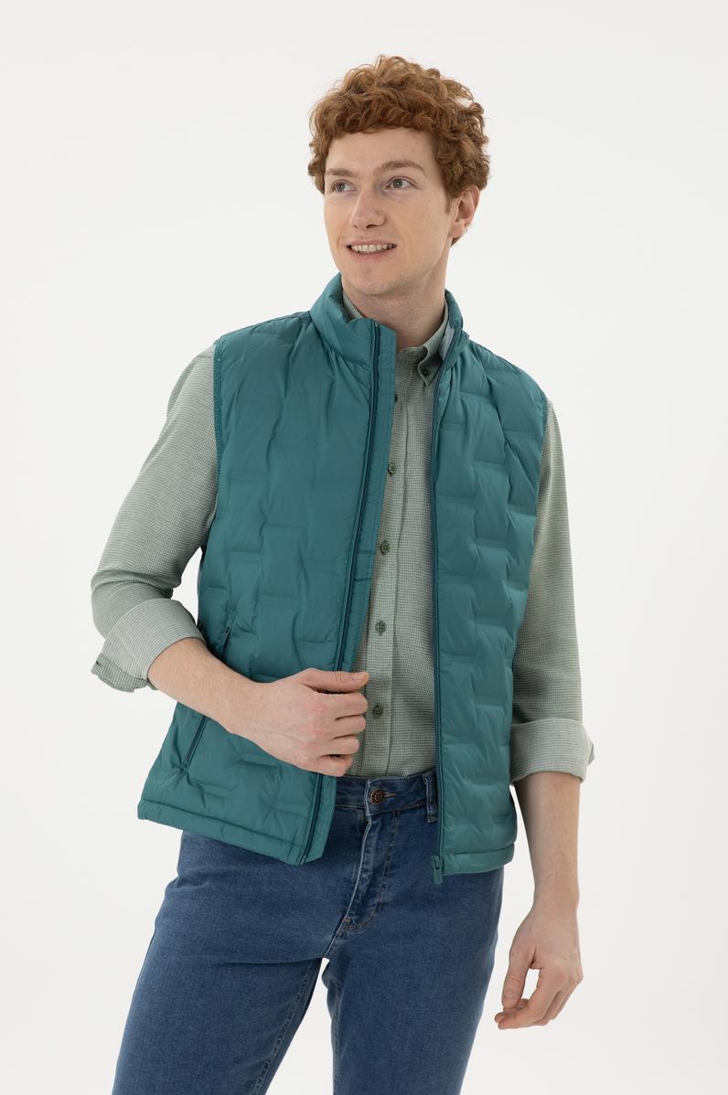 Erkek Koyu Yeşil Yelek