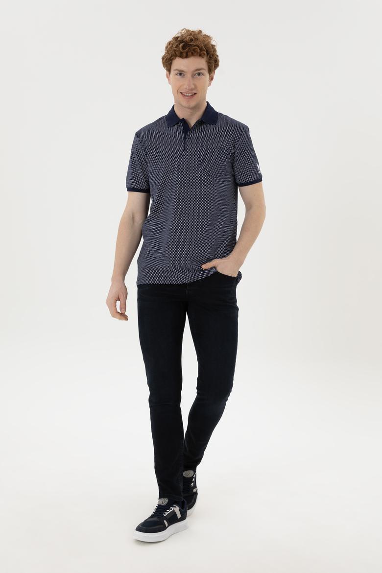 Erkek Regular Fit Polo Yaka Lacivert Tişört - 50281944001