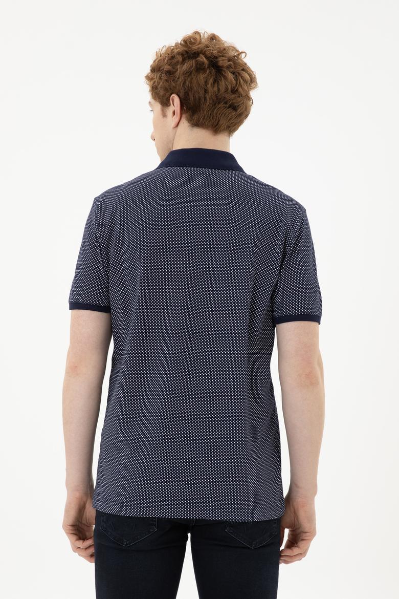 Erkek Regular Fit Polo Yaka Lacivert Tişört - 50281944001
