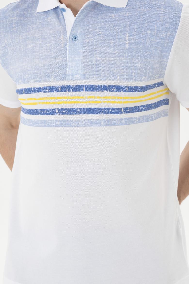 Erkek Regular Fit Polo Yaka Koyu Mavi Tişört - 50281951008