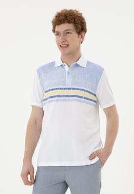 Erkek Regular Fit Polo Yaka Koyu Mavi Tişört - 50281951008