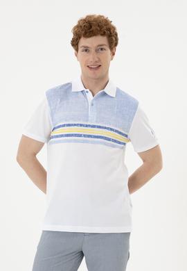 Erkek Regular Fit Polo Yaka Koyu Mavi Tişört - 50281951008