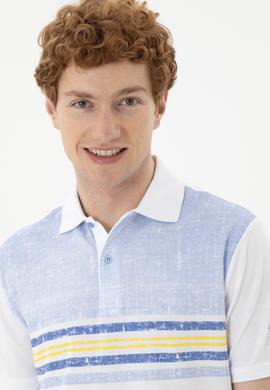 Erkek Regular Fit Polo Yaka Koyu Mavi Tişört - 50281951008