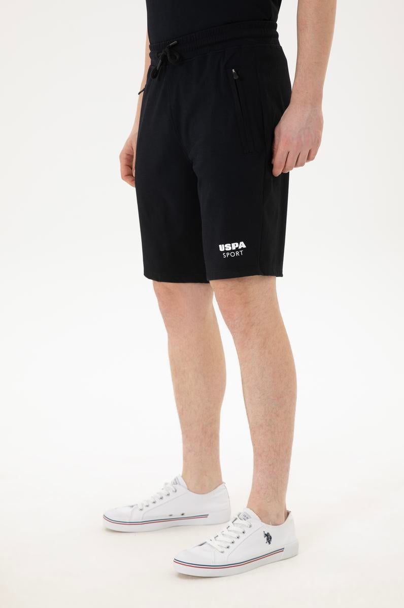 Erkek Siyah Örme Şort