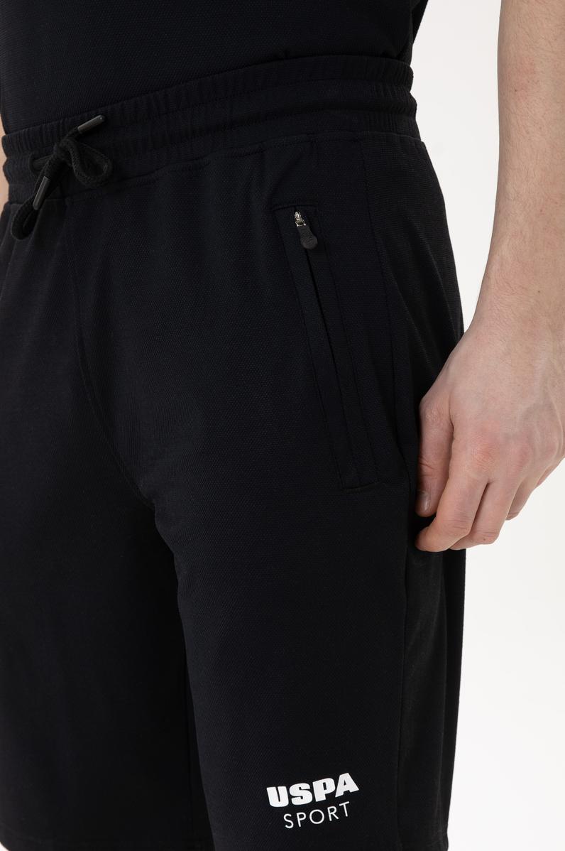 Erkek Siyah Örme Şort