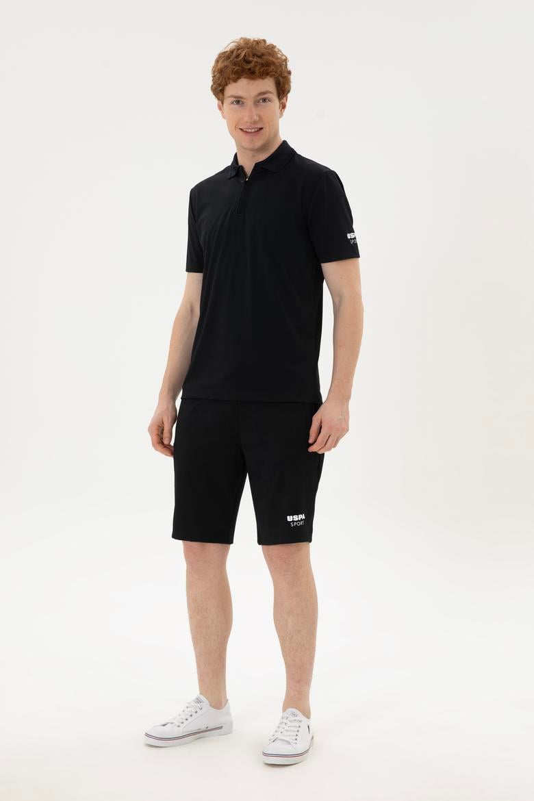 Erkek Siyah Örme Şort - 50282244051