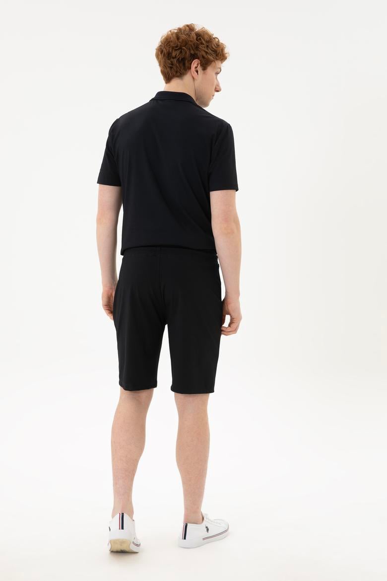 Erkek Siyah Örme Şort - 50282244051